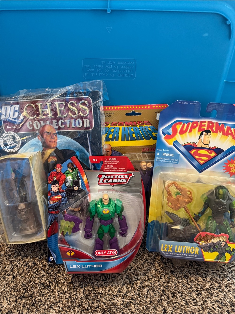 DC Comics Lex Luthor Figure Collection - Green, Purple & Yellow Accents